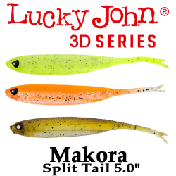 Lucky John 3D Series Makora Split Tail 5.0"