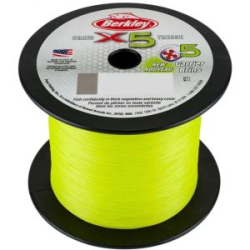 Плетеный шнур Berkley X5 Braid Fluro Green 2000m 0.12mm 12.1kg