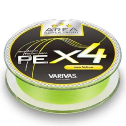 Плетеный шнур Varivas Super Trout Area PE x4 [neo Yellow] 75m #0.3 (7lb) (4513498128010)