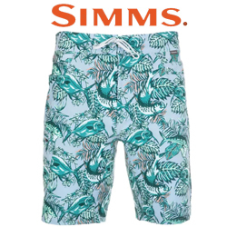 Simms Seamount Board Shorts, Slamdown Steel Blue