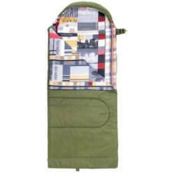 Спальный мешок Nisus Travel XXL 300 (220х90) Hollowfiber зелёный (N-SB-H300-220x90)