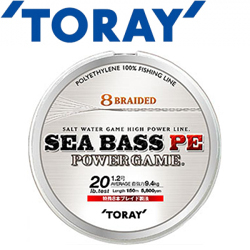 Toray SeaBass PE Power Game 8 Braided [Natural] 150m