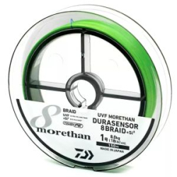 Плетеный шнур Daiwa UVF Morethan Durasensor 8Braid +Si² [Lime Green] 200m #0.8 (15lb)