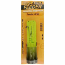 Фидерная оснастка Fishlandia In-Line Feeder GUM. Поводок Owener 60 см / 0.16 мм / крючок №8