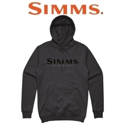 Simms Logo Hoodie Charcoal Heather