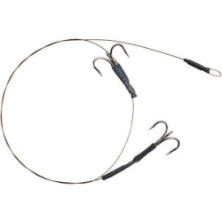 Поводок стальной комбинированный Mikado X-Plode с 2-мя тройн. №4 (уп.2 шт.) 10кг / 40 (Арт.ZG11-023)