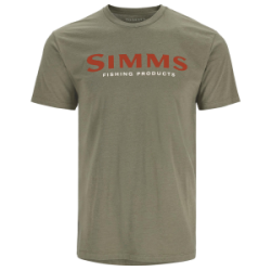 Футболка Simms Logo T-Shirt, Simms Orange/Military Heather, S