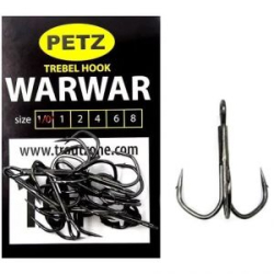 Крючок тройной Petz WR (Warwar) 10шт, size 1/0