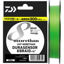 Плетеный шнур Daiwa UVF Morethan Durasensor 8Braid +Si² [Lime Green] 200m #1.2 (21lb)