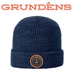 Grundens Anchor Waffle Beanie, Navy