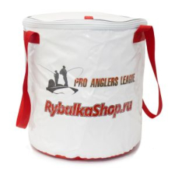 Ведро с крышкой Ø 40см. H-20см (Rybalkashop и pro angler league) (белый)