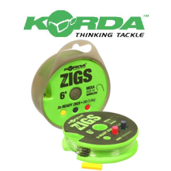 Korda Ready Zigs on spool Barbless