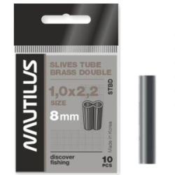 Трубка обжимная Nautilus Slives tube Double brass 1,0*2,2*8мм