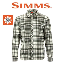 Simms BugStopper LS Shirt, Foliage Madras Plaid