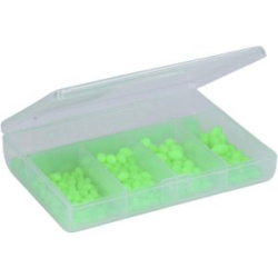 Набор бусин в коробке Mikado Surfcast в коробке (зелёный-FLUO, эллипс, 4,5,6,7,8мм) 250шт. (AM-SUR-K02-SET-LU)