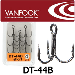 Vanfook DT-44B Blade Gold Treble short NS Black