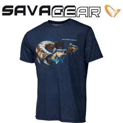 Savage Gear Cannibal Tee Blue Melange T-Shirt