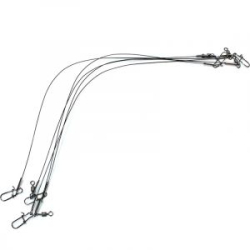 Поводок стальной NAMAZU Leader 1х7 Nylon Coated Black, d-0,36 мм, L-15 см, test- 16 кг (уп. 5 шт.)