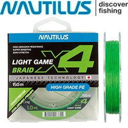 Nautilus X4 Light game Braid Chartreus 150м