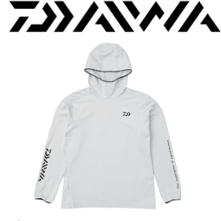 Daiwa DE-9224 Stretch Hoodie Shirt (Light Gray)