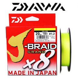 Daiwa J-Braid Grand X8 150m Yellow