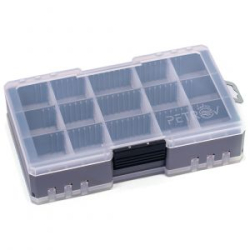 Коробка рыболовная Fishka Petrov "Универсальная" двусторонняя малая (серая)