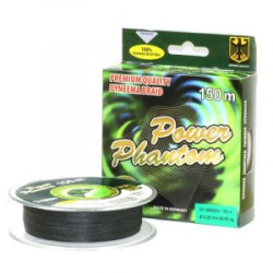 Шнур Power Phantom 4x, 150м, зеленый, 0,40мм, 46,1кг