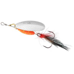 Блесна вращающаяся Mikado M-Grub с кисточкой №3 ( 9гр.) цвет SILVER/RED TIGER (PMB-GRU-3-RT-S)