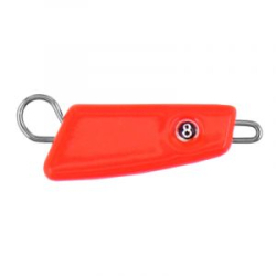 Мормыш Груз крашеный разборная чебурашка "ПРОХОДИМЕЦ" 8 гр., цвет 01- флуо красный