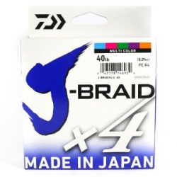 Леска плетеная Daiwa J-Braid X4E 300m Multi Color 0.12мм