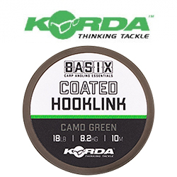 Korda Basix Coated Hooklink 10м Camo green