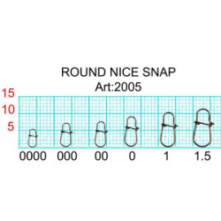 Застежка Fish Season Round Nice Snap, №1 (10 кг), (упак. 8 шт)