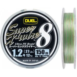 Плетеный шнур Duel PE Super X-Wire 8 150м 5Color-Yellow Marking #1,0 (0,17мм) 9,0kg