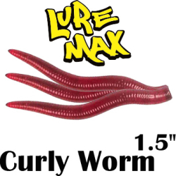 LureMax Curly Worm 1,5''/4см