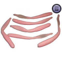 Силиконовая приманка Zombie SET W (Набор червей) цвет Pink (Розовый) UV