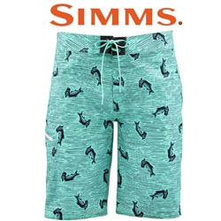 Simms Tumunu Board Short Print, Tarpon Time Aruba