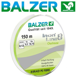 Balzer Iron Line 8x Chartreuse 150м