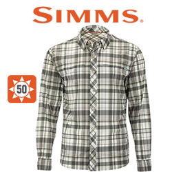 Simms Stone Cold LS Shirt, Sage Madras Plaid