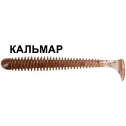 Силиконовая приманка Crazy Fish Vibro Worm 3.4" 12-85-8-6 кальмар цв. coffee (кофе)