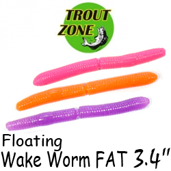 Trout Zone Wake Worm FAT 3,4"