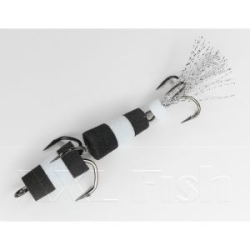 Приманка Мандула "Флажок" XXL Fish Модель 18 цв. ЧерноБелоЧерный