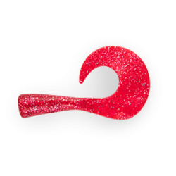 Хвост для джерк бейта Wolf Tail (красный с блестками) 2шт. red-glitter