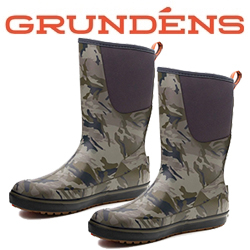 Grundens 12 Inch Deck Boot, Stone Camo