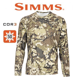 Simms SolarFlex LS Crewneck - Print, Riparian Camo