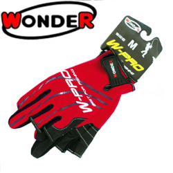 Wonder Gloves W-Pro без трёх пальцев красные