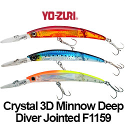 Yo-Zuri Crystal 3D Minnow Deep Diver Jointed F1159