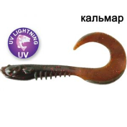 Силиконовая приманка Crazy Fish King Tail 2.5" 27-65-14-6 кальмар цв. UV Motor Oil (УФ моторное масло)