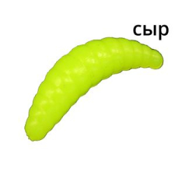 Мягкая приманка Trout Zone Maggot 1,6" (10 шт) гриншартрез сыр