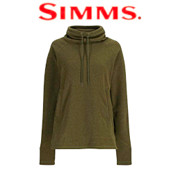 Simms Women's Rivershed Sweater, Riffle Green Heather