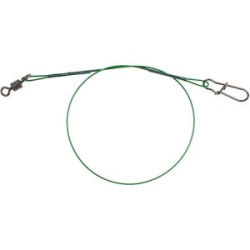 Поводок стальной Mikado X-Plode (уп.60 шт.) застёжка №2, 2-а вертлюга №5, зелёный (Арт.ZG11-006-60)